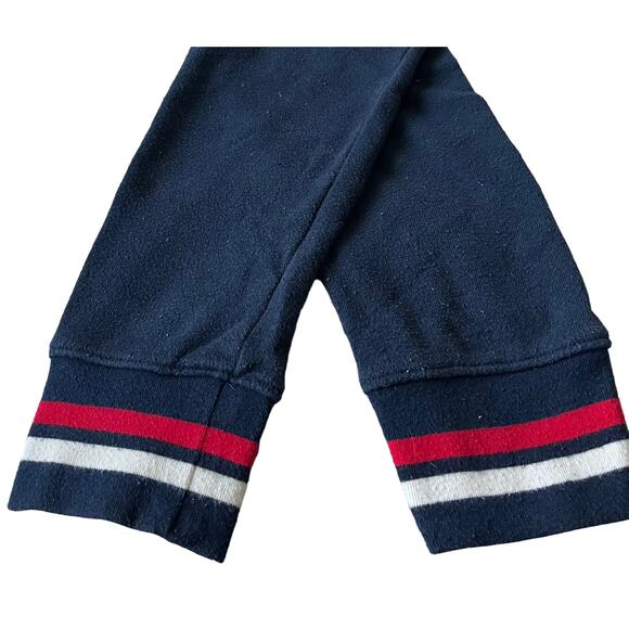 AERO LONG SLEEVE HOODIE SWEATSHIRT, WOMENS, S, NAVY BLUE RED WHITE, FRONT TIE - Picture 8 of 10